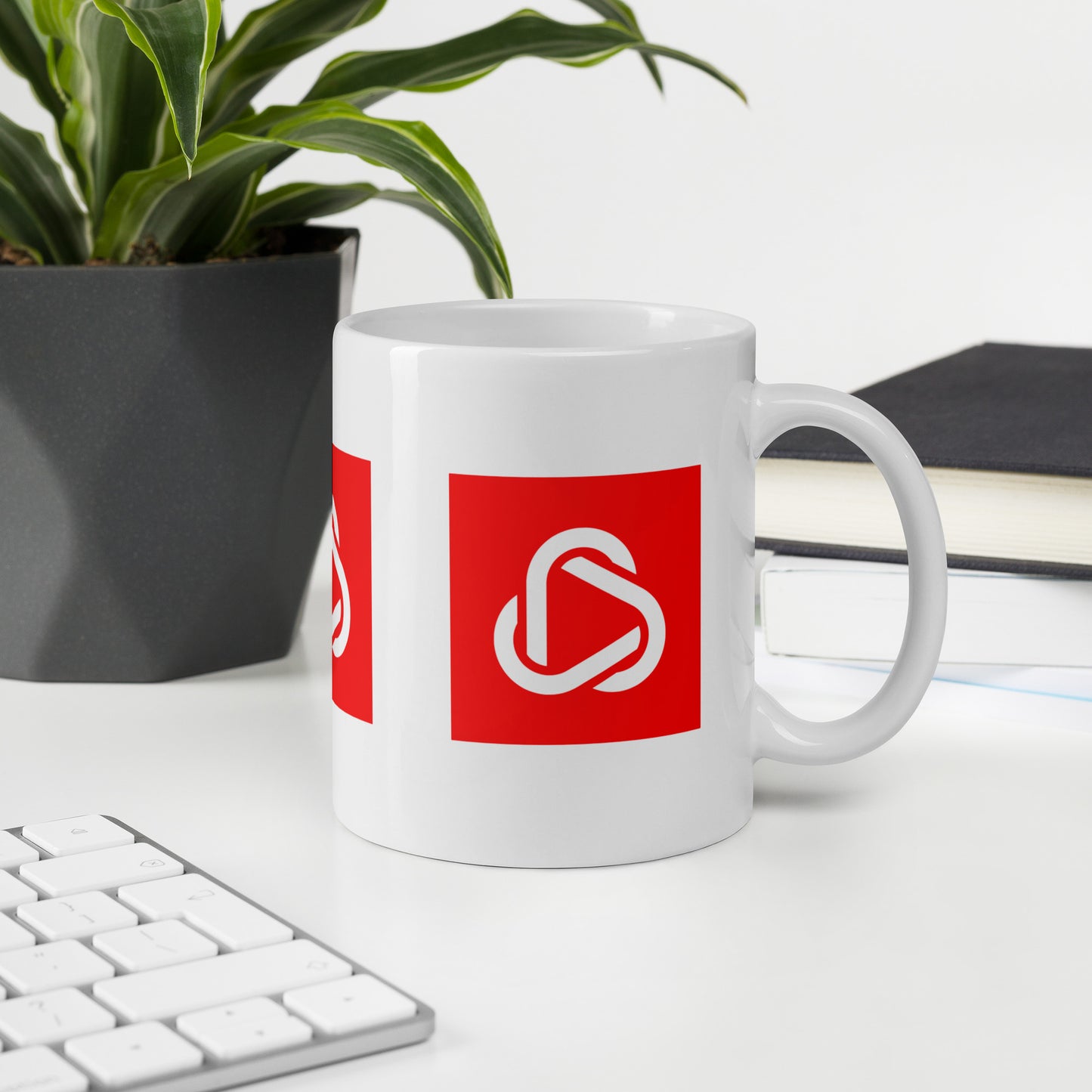 White Square Icon Mug